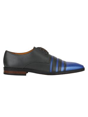grey Leather lace-up derbys - 15613367 - Standard Image - 2