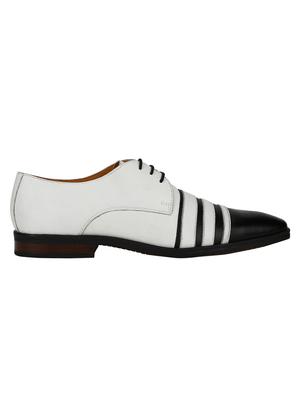 white Leather lace-up derbys - 15613368 - Standard Image - 2