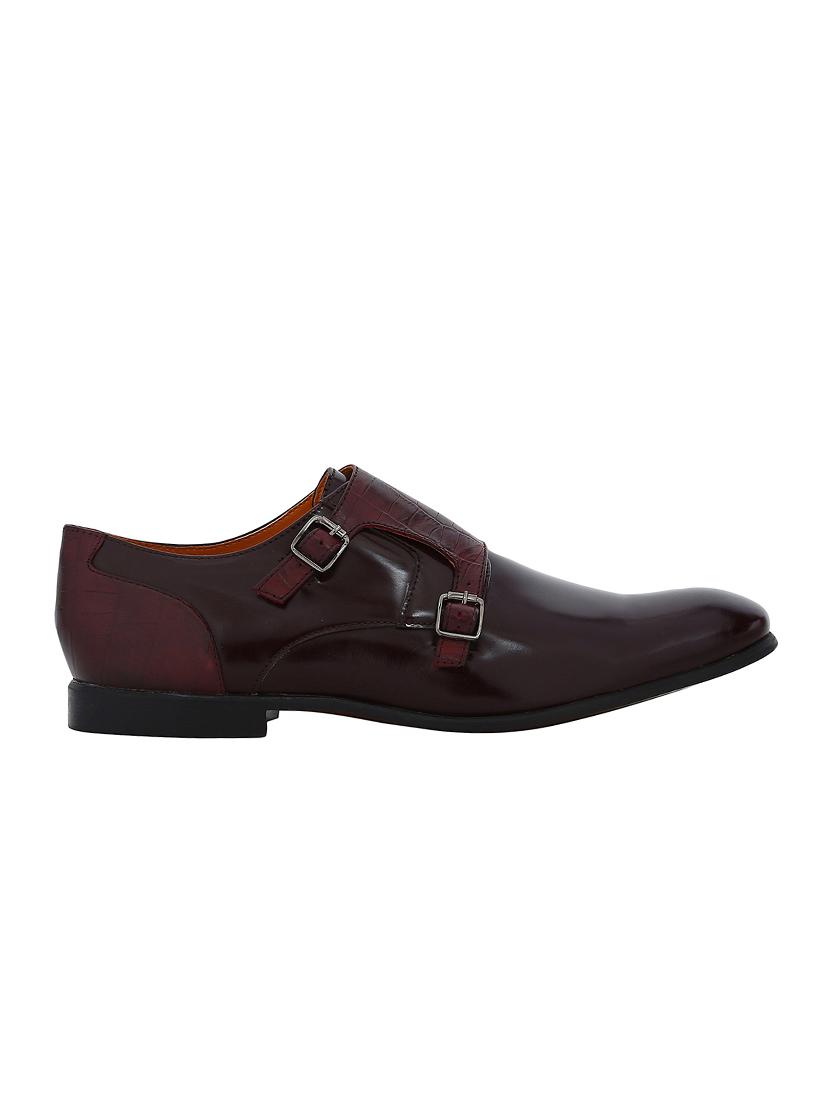 brown Patent Leather slip on monk straps - 15613370 - Zoom Image - 2