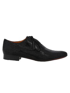 black Leather lace-up oxfords - 15613372 - Standard Image - 2