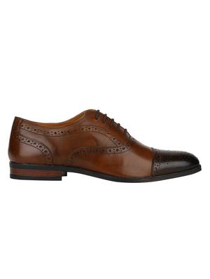 tan Leather lace-up oxfords - 15613374 - Standard Image - 2