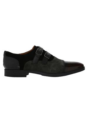 black Suede slip on monk straps - 15613377 - Standard Image - 2
