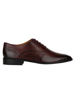 brown Leather lace-up oxfords - 15613380 - Standard Image - 2