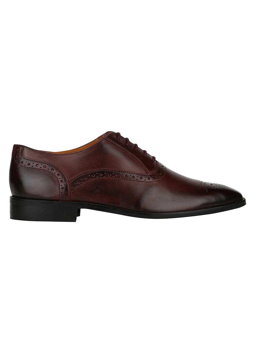brown Leather lace-up oxfords - 15613380 - Zoom Image - 2
