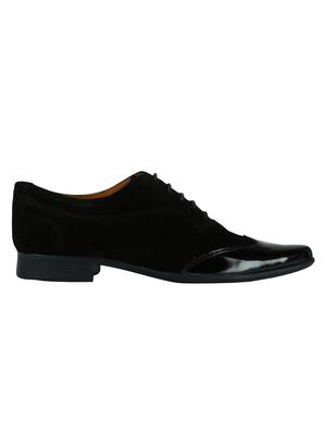 black Suede lace-up brouges - 15613384 - Standard Image - 2