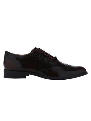 brown Patent Leather lace-up brouges - 15613399 - Standard Image - 2