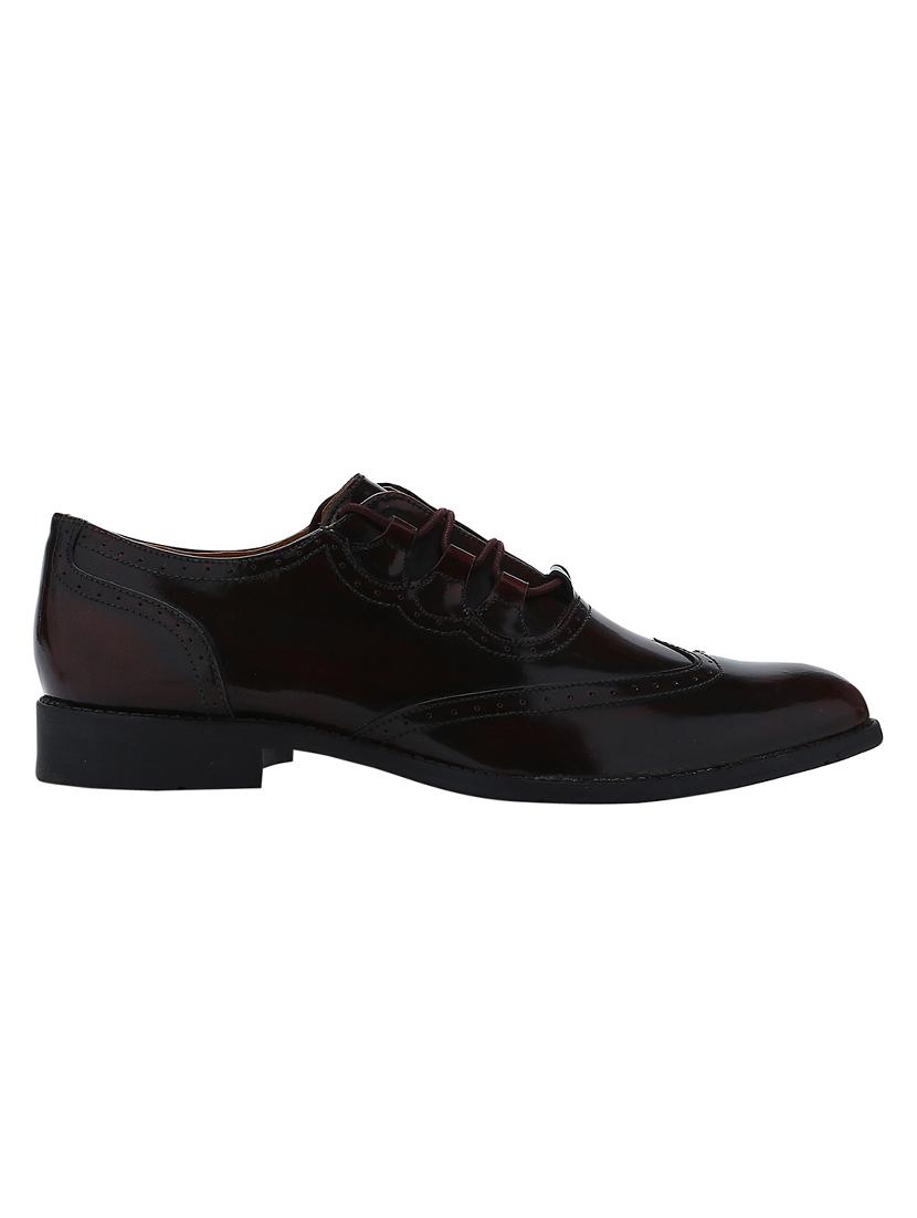 brown Patent Leather lace-up brouges - 15613399 - Zoom Image - 2