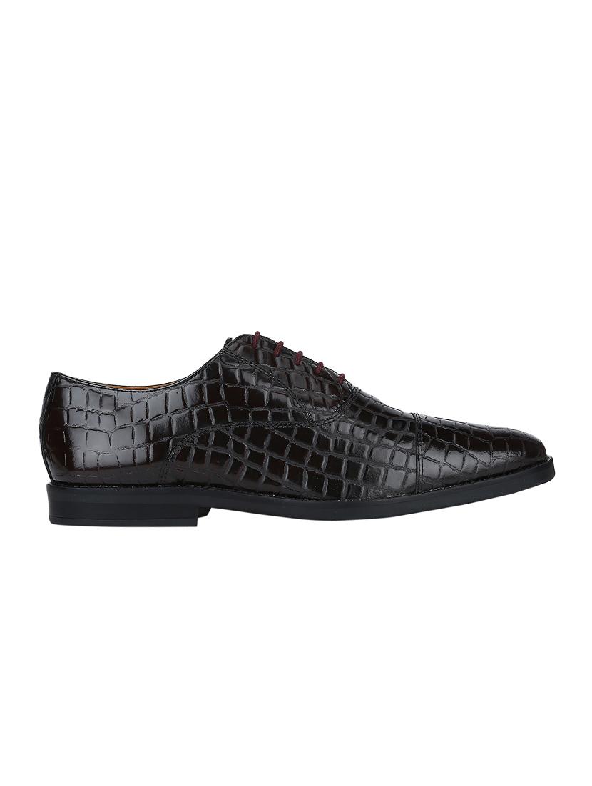 brown Leather lace-up oxfords - 15613402 - Zoom Image - 2