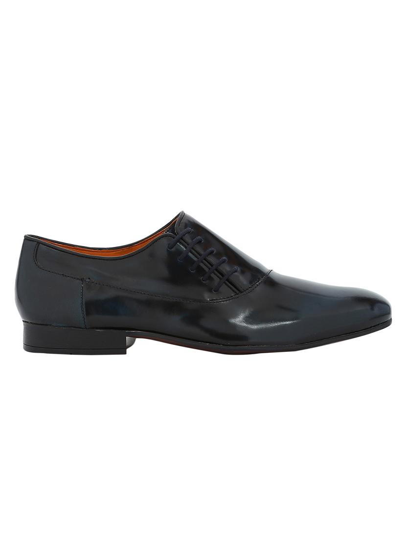 navy Patent Leather lace-up oxfords - 15613408 - Zoom Image - 2