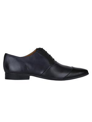 navy Leather lace-up oxfords - 15613410 - Standard Image - 2