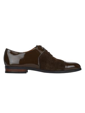brown Suede lace-up oxfords - 15613413 - Standard Image - 2