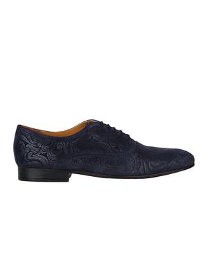 navy Leather lace-up oxfords - 15613415 - Standard Image - 2