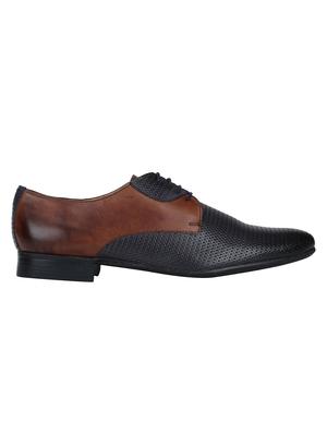 navy Leather lace-up derbys - 15613417 - Standard Image - 2