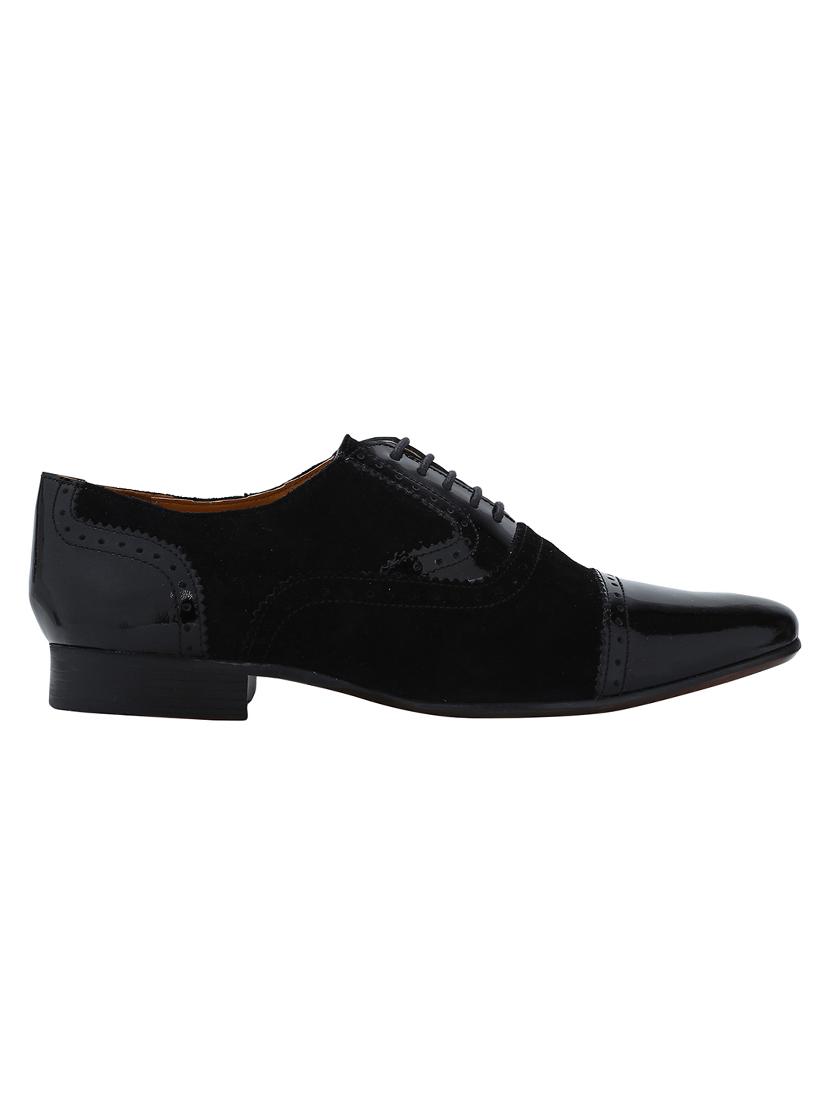 black Suede lace-up oxfords - 15613419 - Zoom Image - 2