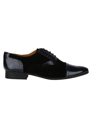 black Suede lace-up oxfords - 15613422 - Standard Image - 2