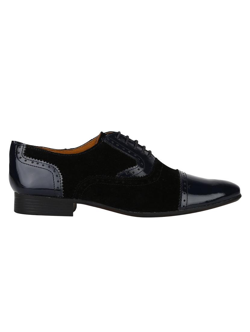 black Suede lace-up oxfords - 15613422 - Zoom Image - 2