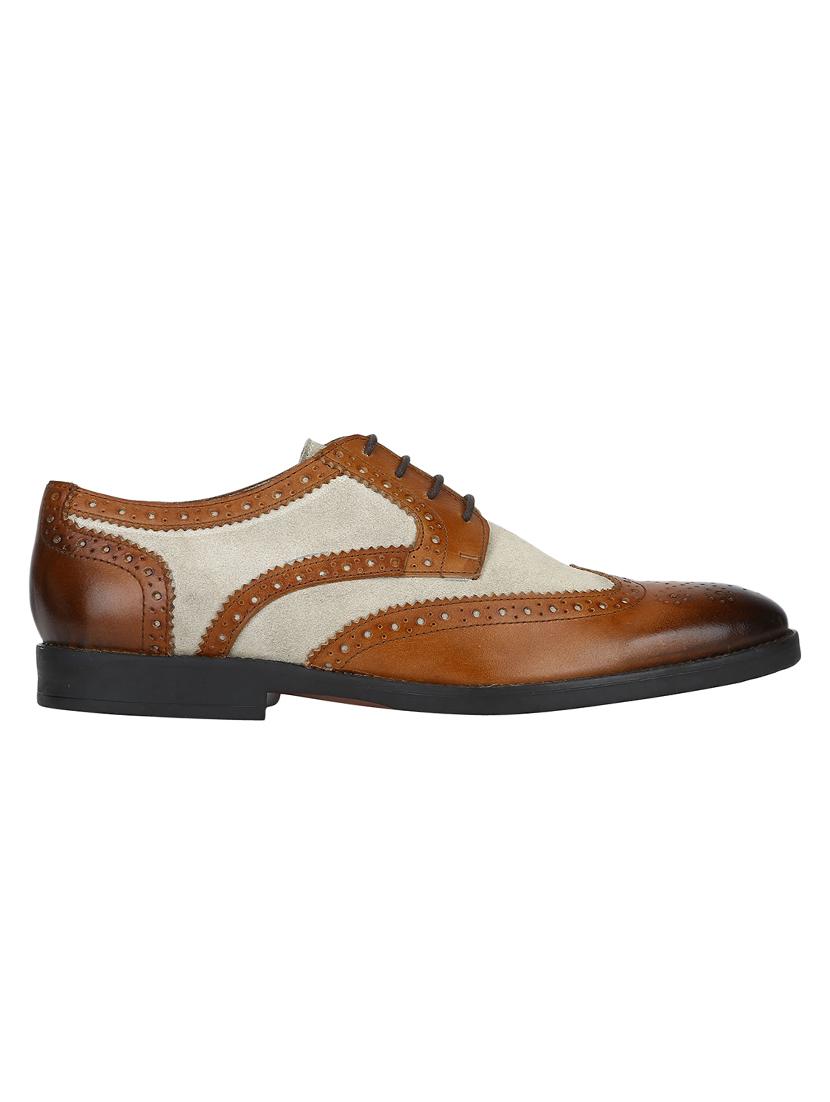 tan Leather lace-up derbys - 15613423 - Zoom Image - 2