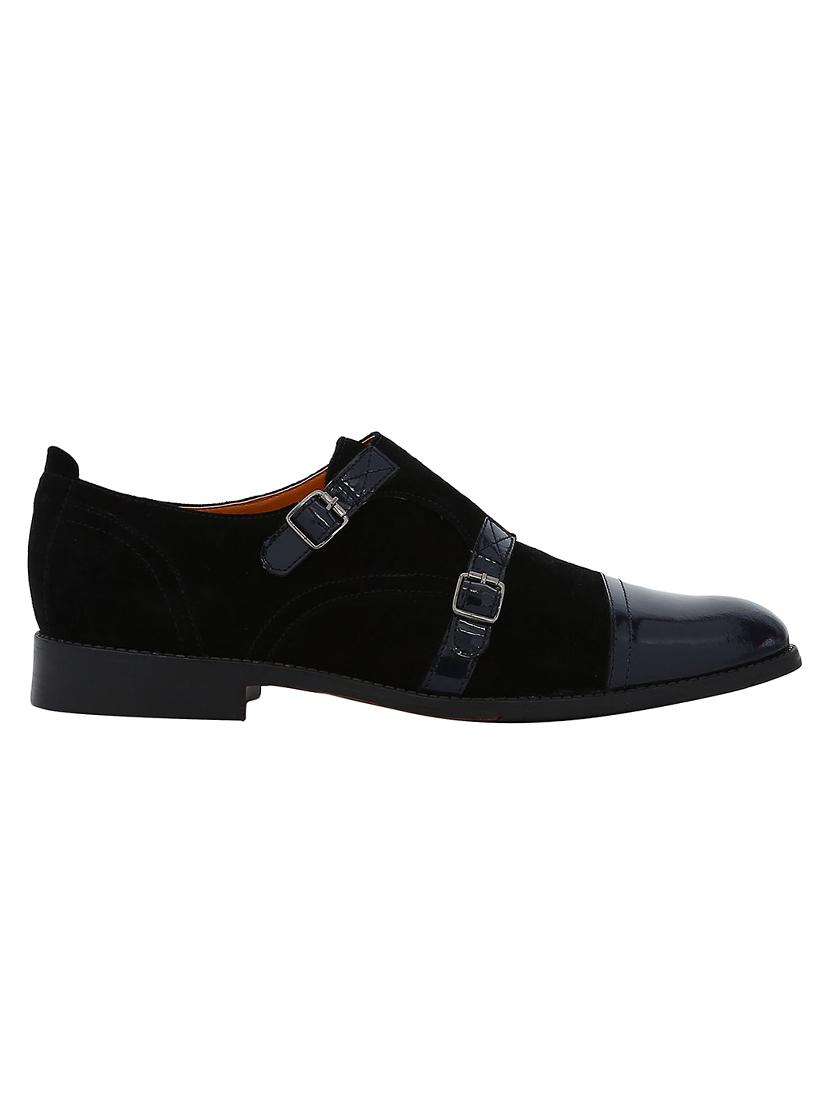 black Suede slip on monk straps - 15613425 - Zoom Image - 2