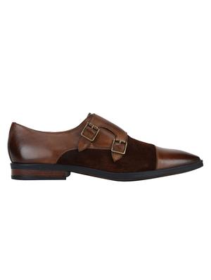 brown Leather slip on monk straps - 15613426 - Standard Image - 2