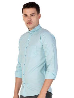 blue cotton casual shirt - 15613437 - Standard Image - 2
