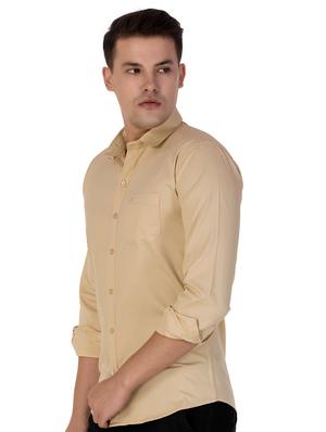 beige cotton casual shirt - 15613440 - Standard Image - 2