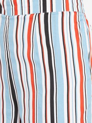 mid rise striped culotte - 15613510 - Standard Image - 5