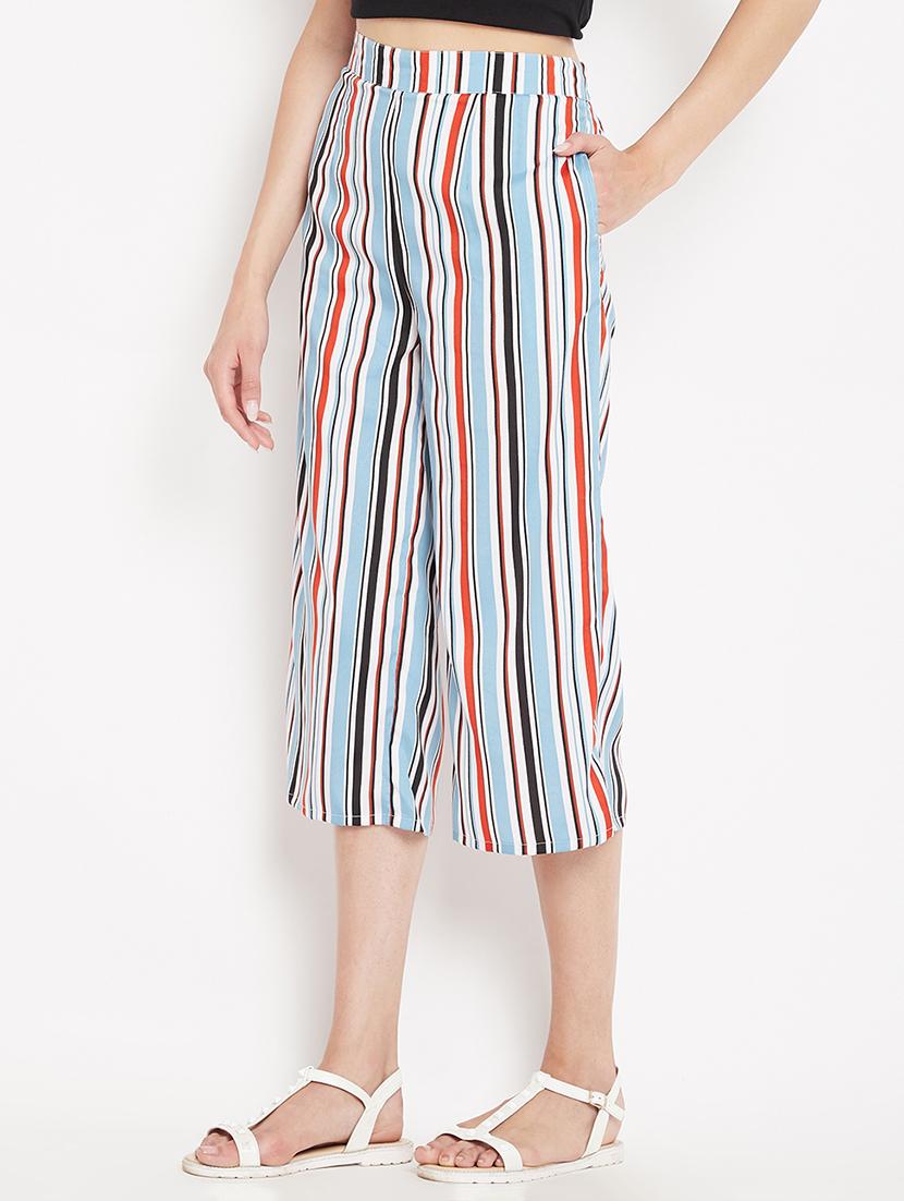 mid rise striped culotte - 15613510 - Zoom Image - 2