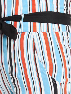 flared hem striped trouser - 15613513 - Standard Image - 5