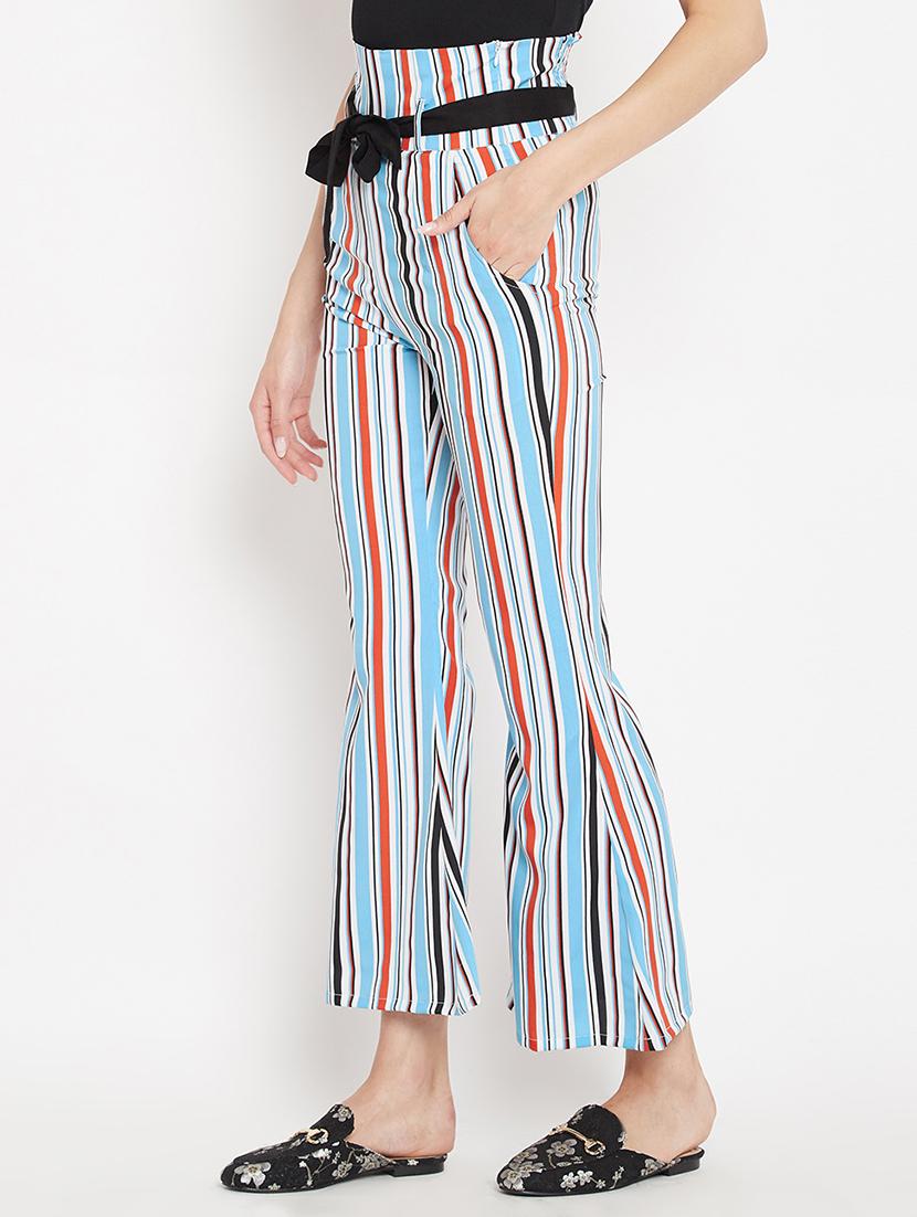 flared hem striped trouser - 15613513 - Zoom Image - 2