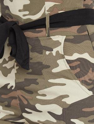 flared hem camouflage print trouser - 15613515 - Standard Image - 5