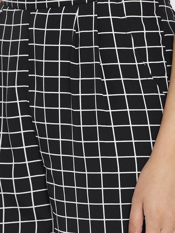 hem bow tie detail grid pattern trouser - 15613520 - Zoom Image - 5