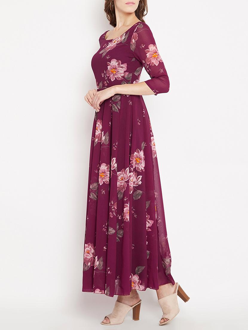 pleated floral maxi dress - 15613524 - Zoom Image - 2