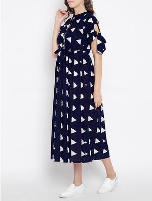 button detail empire line dress - 15613529 - Standard Image - 2