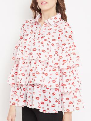 button up layered top - 15613546 - Standard Image - 2