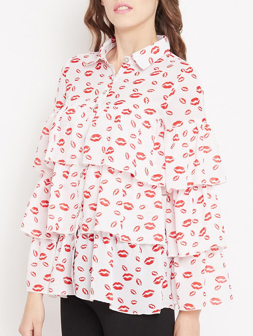 button up layered top - 15613546 - Zoom Image - 2