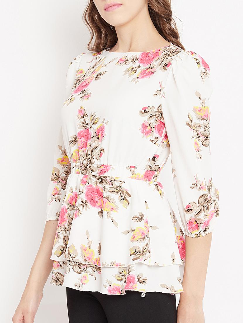 floral cut out detail top - 15613567 - Zoom Image - 2