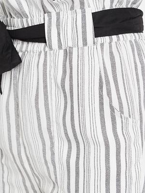 paperbag waist striped crop pant - 15613587 - Standard Image - 5