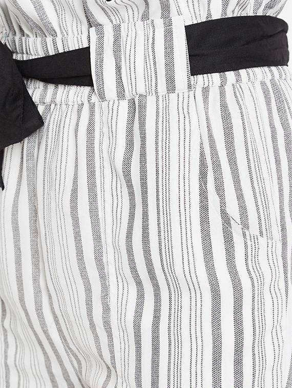 paperbag waist striped crop pant - 15613587 - Zoom Image - 5
