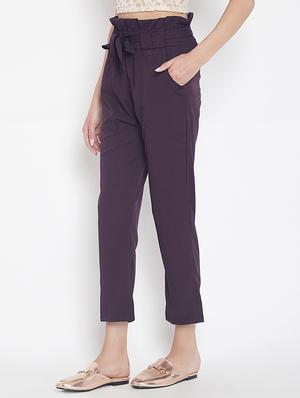 paperbag waist crop pant - 15613588 - Standard Image - 2