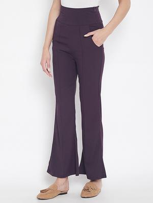 high waist flared hem trouser - 15613614 - Standard Image - 2