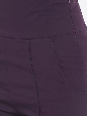 high waist flared hem trouser - 15613614 - Standard Image - 5
