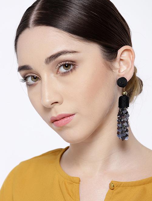 Black drop earrings - 15613618 - Very Small Image - 1