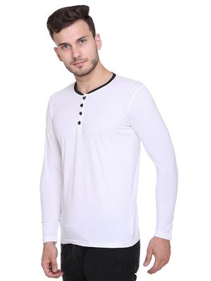 white cotton blend t-shirt - 15614308 - Standard Image - 2