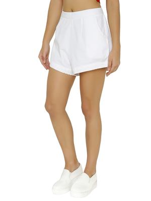 high waist lace detail shorts - 15614573 - Standard Image - 2