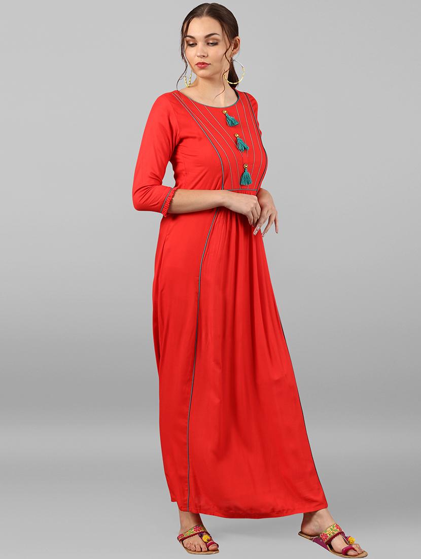 Flared dress with tassels - 15614665 - Zoom Image - 2