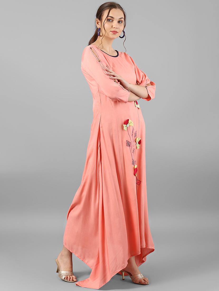 peach assymetric dress - 15614666 - Zoom Image - 2