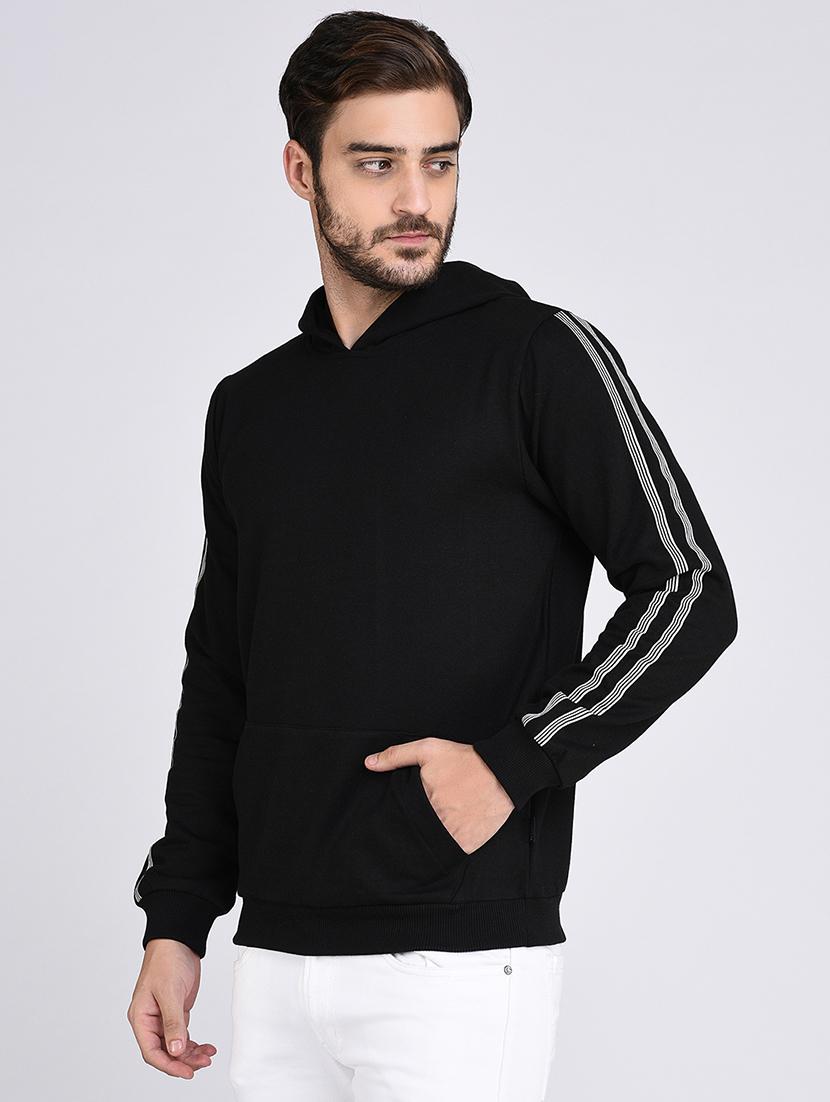 black taped fleece sweatshirt - 15614759 - Zoom Image - 2