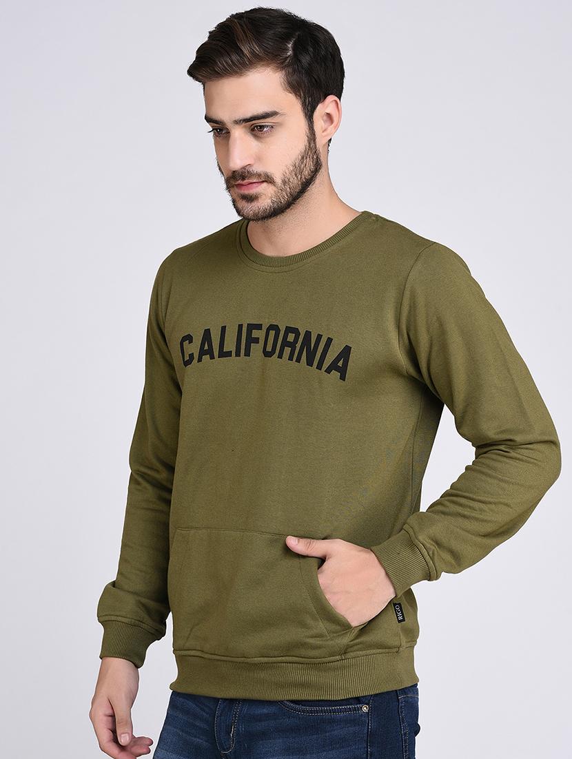 green chest print sweatshirt - 15614762 - Zoom Image - 2
