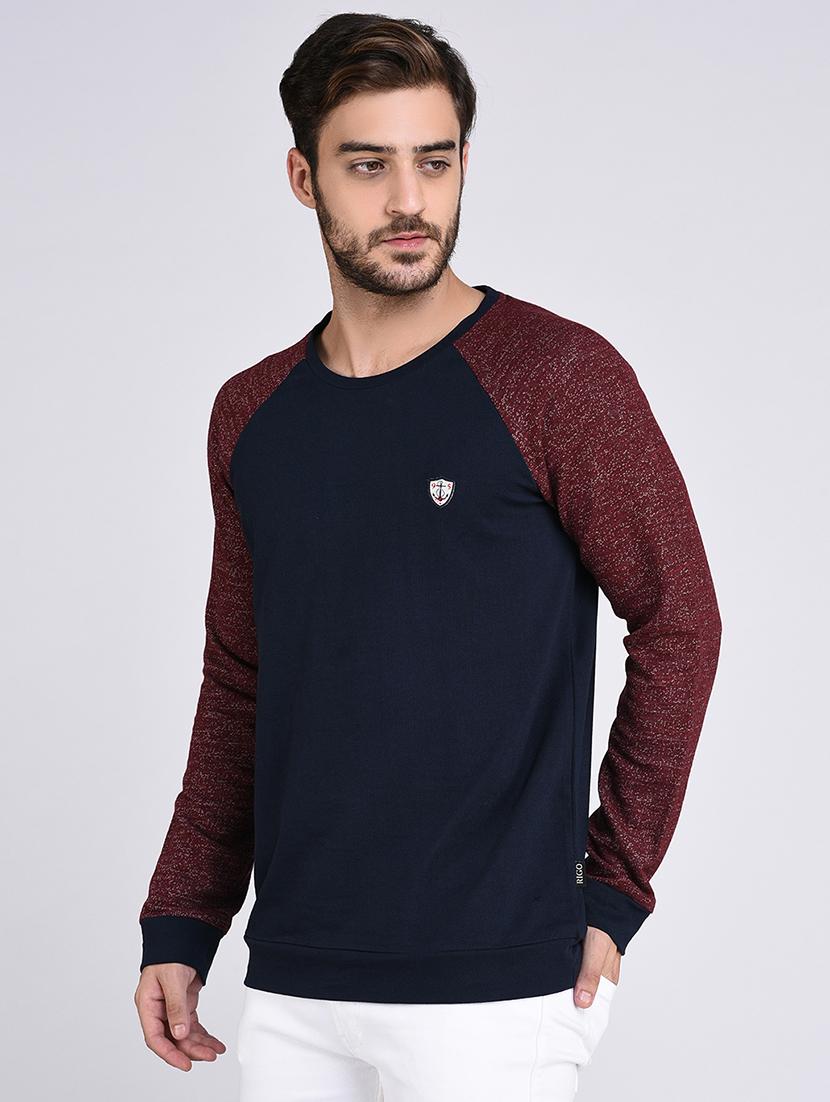 blue cotton raglan sweatshirt - 15614766 - Zoom Image - 2