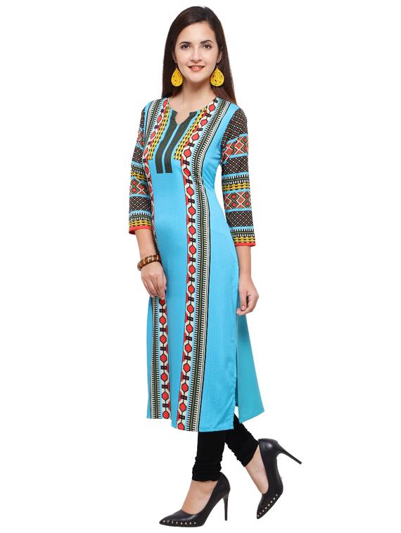 Printed straight kurta - 15614847 - Zoom Image - 2